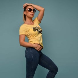 Környakú női póló