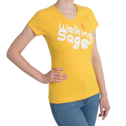 V-nyakú női póló - WSWTC-821 - sárga